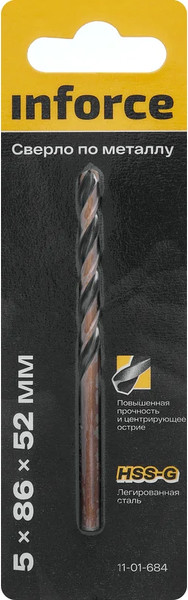 Сверло Inforce По металлу HSS-G / 11-01-684