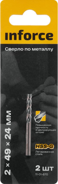 Сверло Inforce По металлу HSS-G / 11-01-670