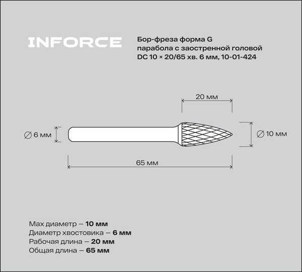 Борфреза Inforce 10-01-0424