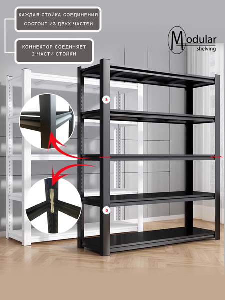 Стеллаж металлический Modular Shelving 9040182/5B