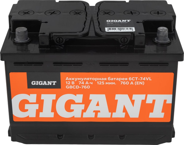 Автомобильный аккумулятор Gigant 6СТ-74VL 760 A / GBCD-760