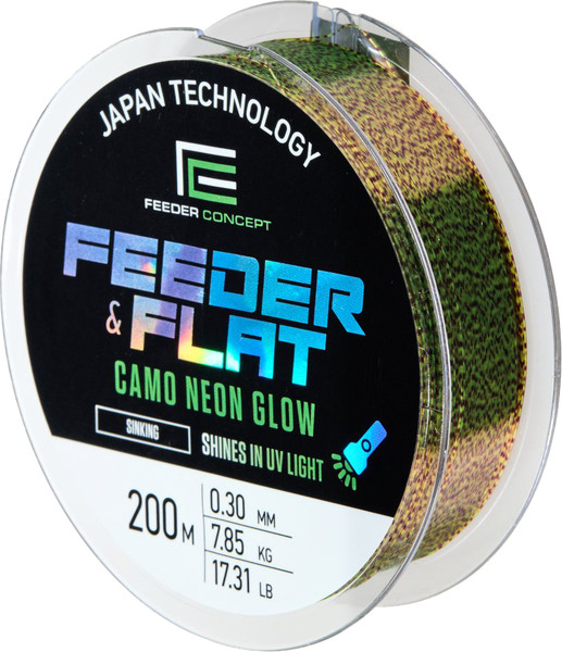 Леска монофильная Feeder Concept Feeder & Flat Camo Neon Glow 200/030 FC4000-030 - фото