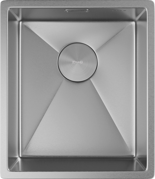 Мойка кухонная ZORG Zerox 38 U / IF Steel - фото