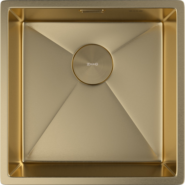 Мойка кухонная ZORG Zerox 44 U / IF PVD Gold - фото