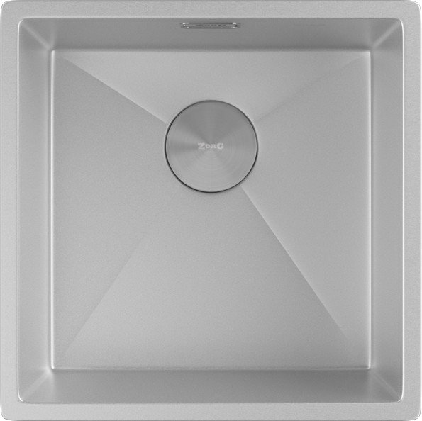 Мойка кухонная ZORG Zerox 44 U / IF Zurinox Steel - фото