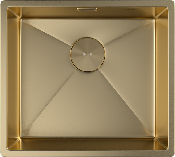 Мойка кухонная ZORG Zerox 49 U / IF PVD Gold - фото