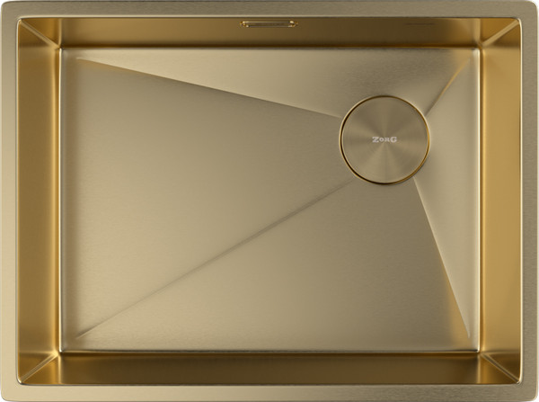 Мойка кухонная ZORG Zerox 59 U / IF Side SF PVD Gold - фото