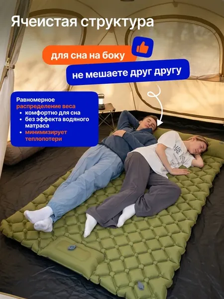 Туристический коврик RoadLike Duo 437153 (серый/зеленый)