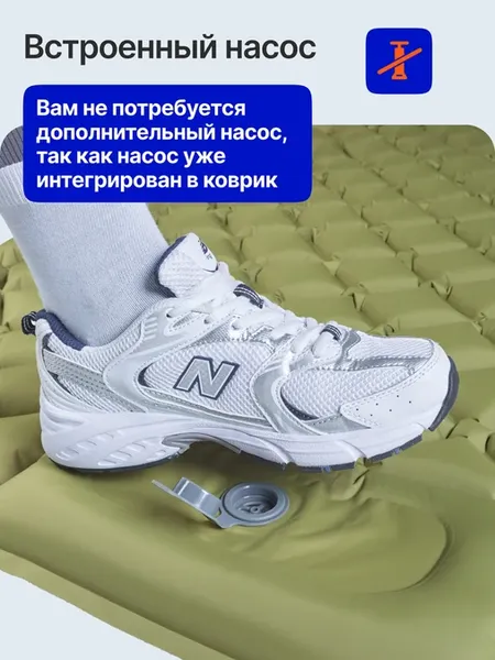 Туристический коврик RoadLike Duo 437153 (серый/зеленый)