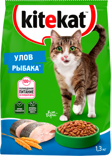 Сухой корм для кошек Kitekat Улов рыбака - фото
