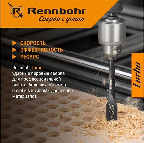 Сверло Rennbohr Turbo 18x152мм / 759018