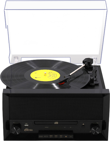 Проигрыватель виниловых пластинок Ritmix LP-400B (черный) - фото