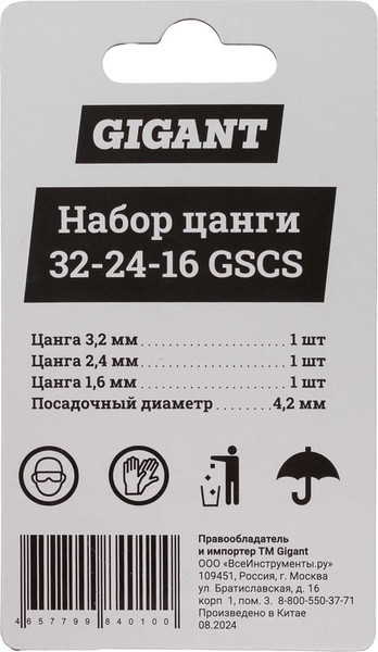 Набор насадок для гравера Gigant GSCS