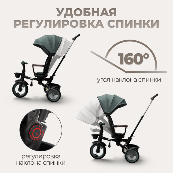 Трехколесный велосипед с ручкой Bubago Marco / BG 214-4