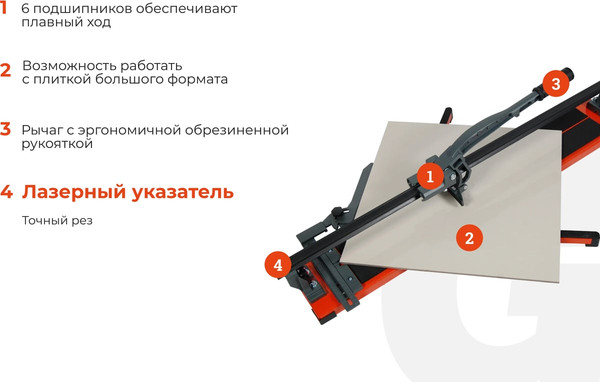 Плиткорез ручной Gigant Laser / PTC-800L