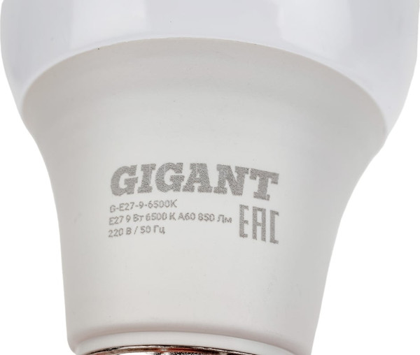 Лампа Gigant G-E27-9-6500K