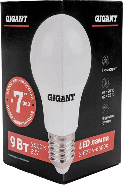 Лампа Gigant G-E27-9-6500K