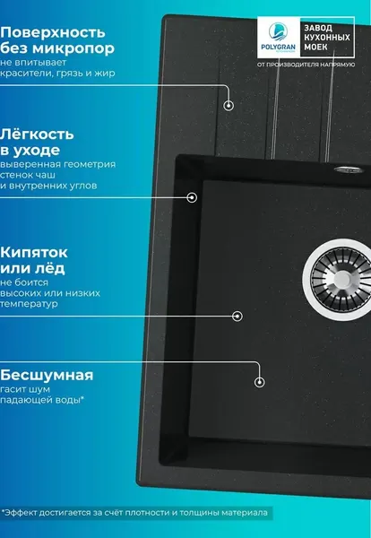 Мойка кухонная Polygran Deka 600