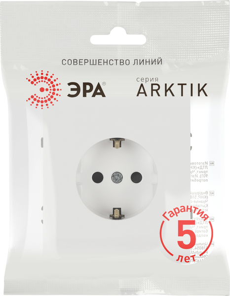 Розетка ЭРА Arktik 16-2101-08 2P+E Schuko 16А-250В / Б0070421