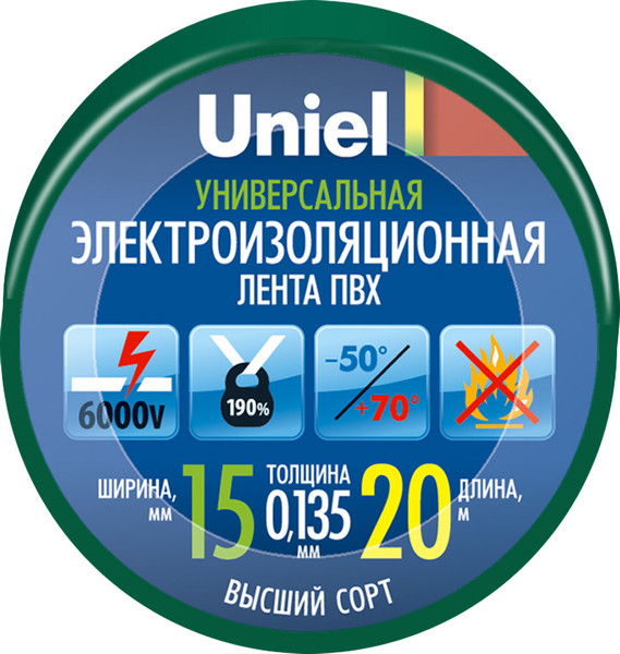 Изолента Uniel UIT-135P 20/15/01 / 04486 - фото
