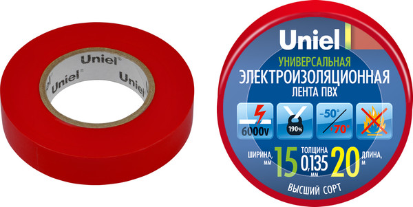 Изолента Uniel UIT-135P 20/15/01 / 04487