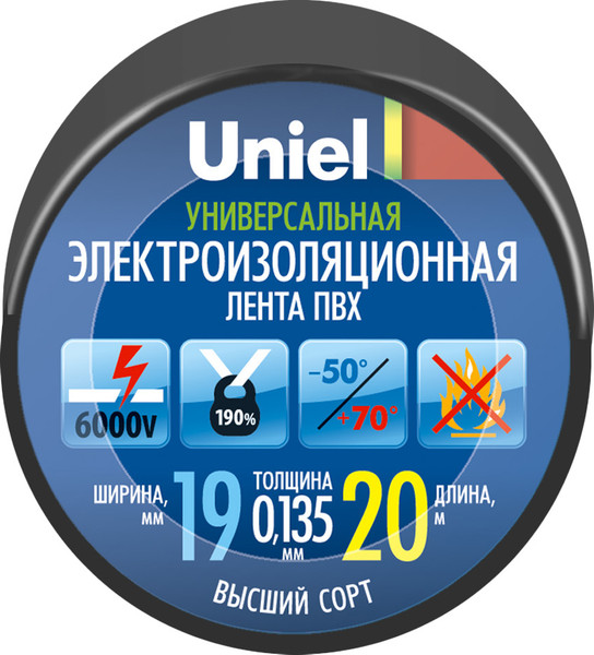 Изолента Uniel UIT-135P 20/19/01 / 04478 - фото