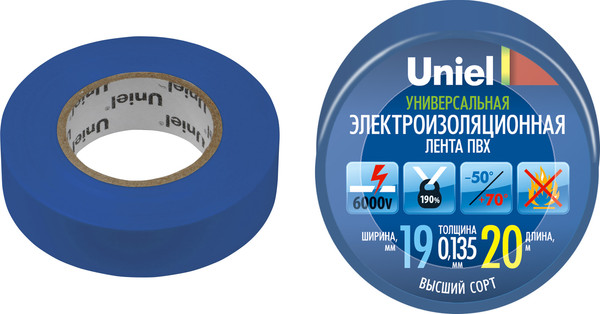Изолента Uniel UIT-135P 20/19/01 / 04477 - фото