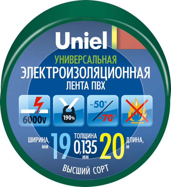 Изолента Uniel UIT-135P 20/19/01 / 04480 - фото