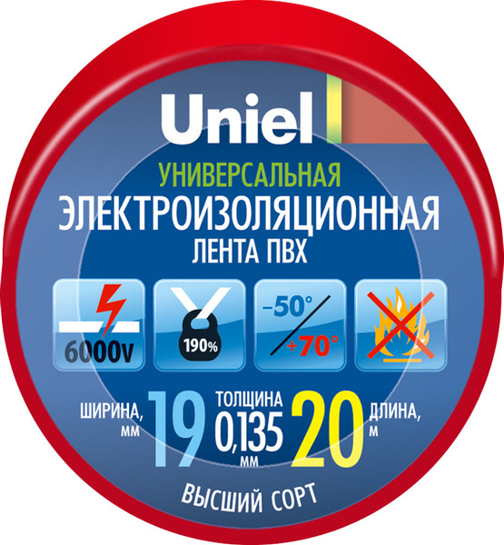 Изолента Uniel UIT-135P 20/19/01 / 04479 - фото