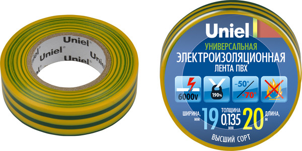 Изолента Uniel UIT-135P 20/19/01 / 04483