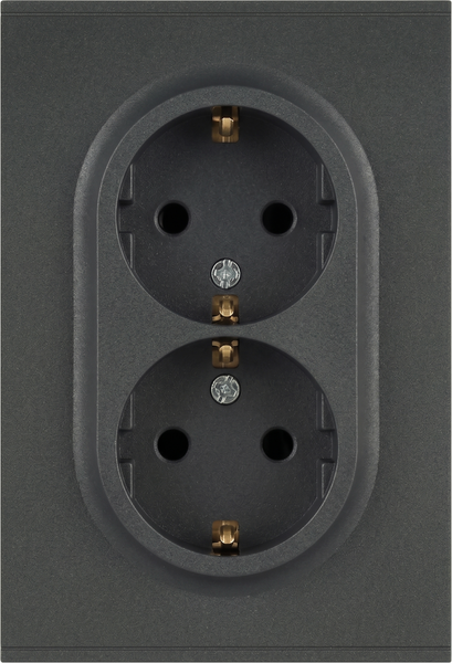 Розетка ЭРА Arktik 16-2104-06 2X2P+E Schuko 16А-250В / Б0070449