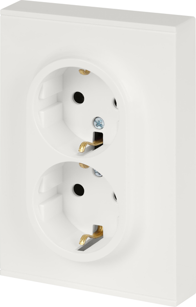 Розетка ЭРА Arktik 16-2104-08 2X2P+E Schuko 16А-250В / Б0070451