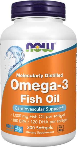 Жирные кислоты NOW Omega 3 1000mg