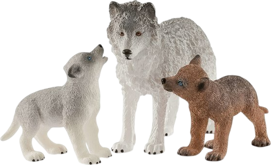 Набор фигурок коллекционных Schleich Волчица с волчатами 42472