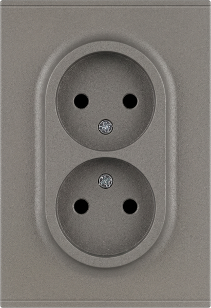 Розетка ЭРА Arktik 16-2107-07 2X2P 16А-250В / Б0071687