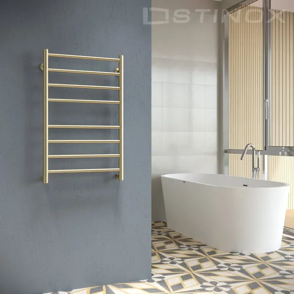 Полотенцесушитель водяной Stinox Toscana 50x80 / tos80ls (латунь сатин)