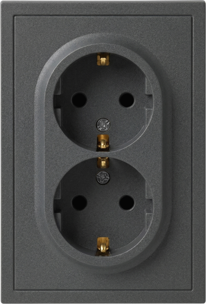 Розетка ЭРА Galaxy 15-2104-06 2X2P+E Schuko 16А-250В IP20 / Б0070687