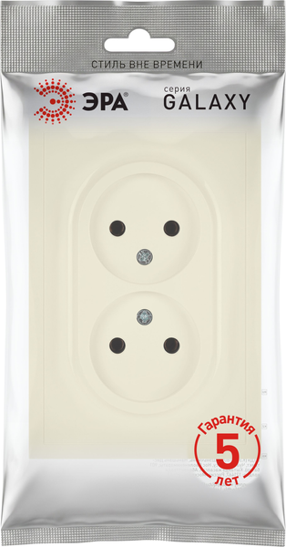 Розетка ЭРА Galaxy 15-2107-02 2X2P 16А-250В IP20 / Б0071698