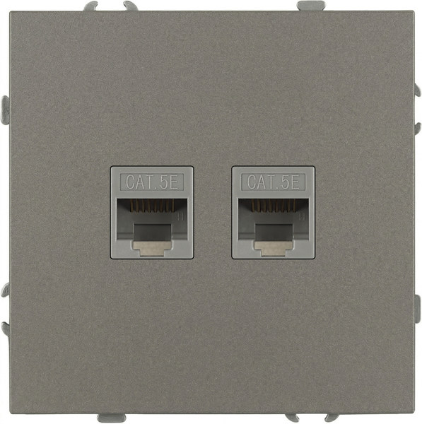 Розетка ЭРА Galaxy 15-3108-07 2XRJ45 IP20 / Б0070768