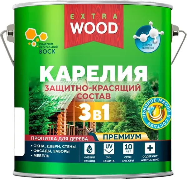 Защитно-декоративный состав Farbitex Wood Extra 3в1 Карелия - фото