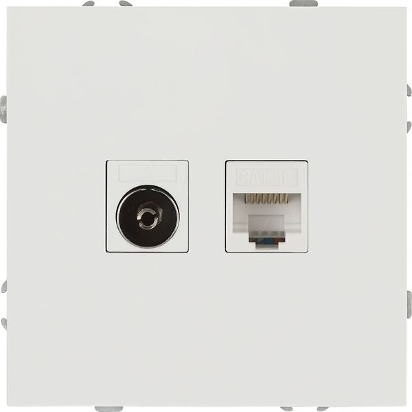 Розетка ЭРА Galaxy 15-3110-08 RJ45+TV IP20 / Б0070790