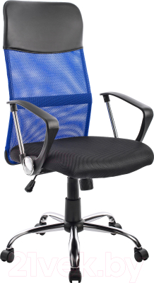 Кресло офисное Mio Tesoro Монте AF-C9767 (черный/синий) - фото