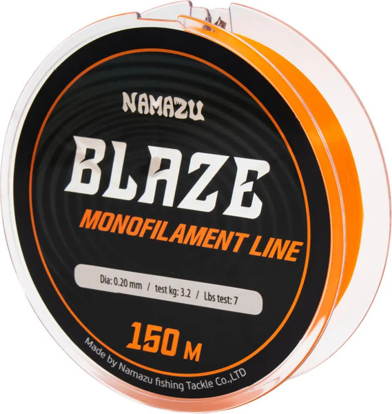 Леска монофильная Namazu Blaze d-0.20мм test-3.2кг / NB150-0.20 - фото