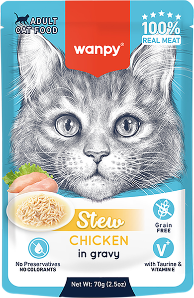 Влажный корм для кошек Wanpy Cat Курица в собственному соку