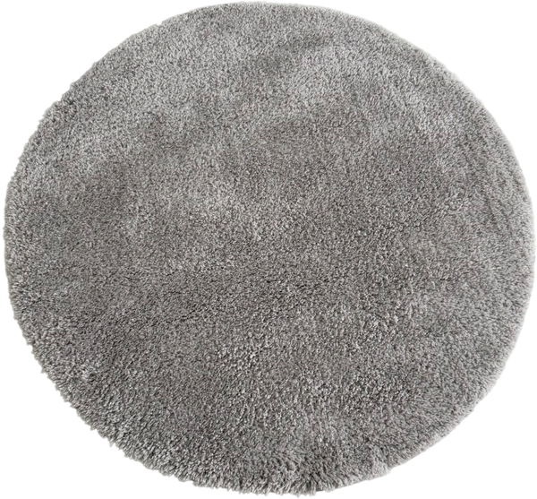 Ковер LAXMI Fluffy 01 круг (2x2, Light Grey) - фото