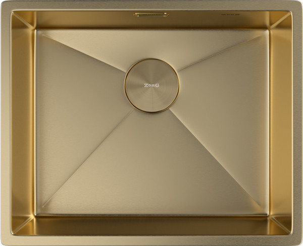 Мойка кухонная ZORG Zerox 54 U / IF PVD Gold - фото