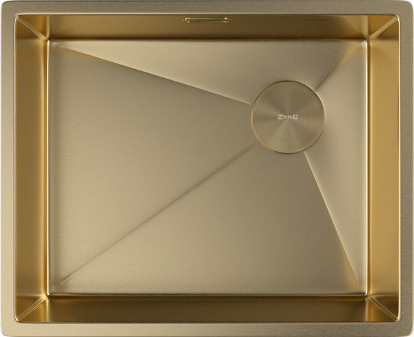 Мойка кухонная ZORG Zerox 54 U / IF Side SF PVD Gold - фото
