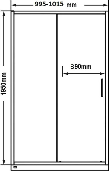 Душевая дверь MaybahGlass 195x100 / MGD-1275-5