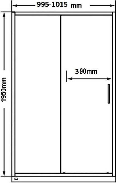Душевая дверь MaybahGlass 195x100 / MGD-1283-6