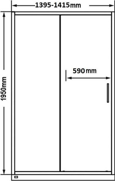 Душевая дверь MaybahGlass 195x140 / MGD-1633-6
